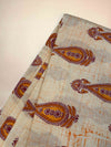 Multicolor Brush Hand Block Printed Fabric | Orange