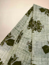 Multicolor Brush Hand Block Printed Fabric | Emerald Green