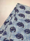 Multicolor Brush Hand Block Printed Fabric | Blue