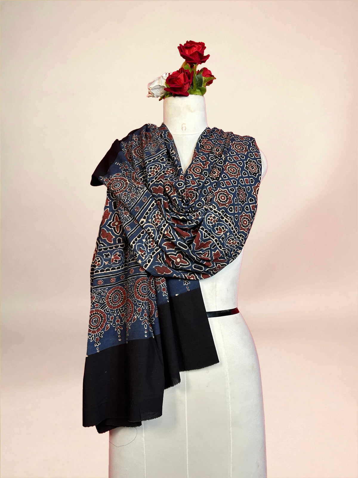 Ajarkh Cotton Handblock Printed Dupatta