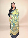 Butter Yellow Ajrakh Modal Handblock Printed Saree