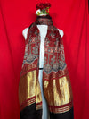 Ajrakh Handblock Printed Lagdipatta Modal Dupatta