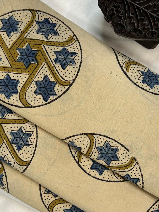Ajrakh Handblock Printed Cotton Fabric
