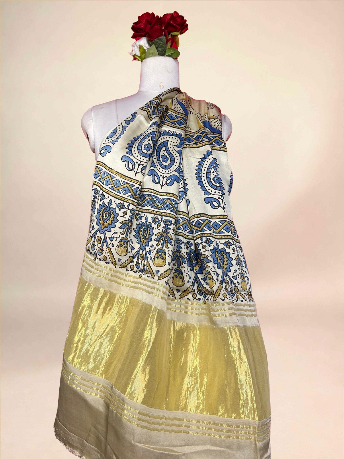 Ajrakh Handblock Printed Lagdipatta Modal Dupatta
