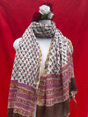 Anokhi handblock printed cotton linen dupatta