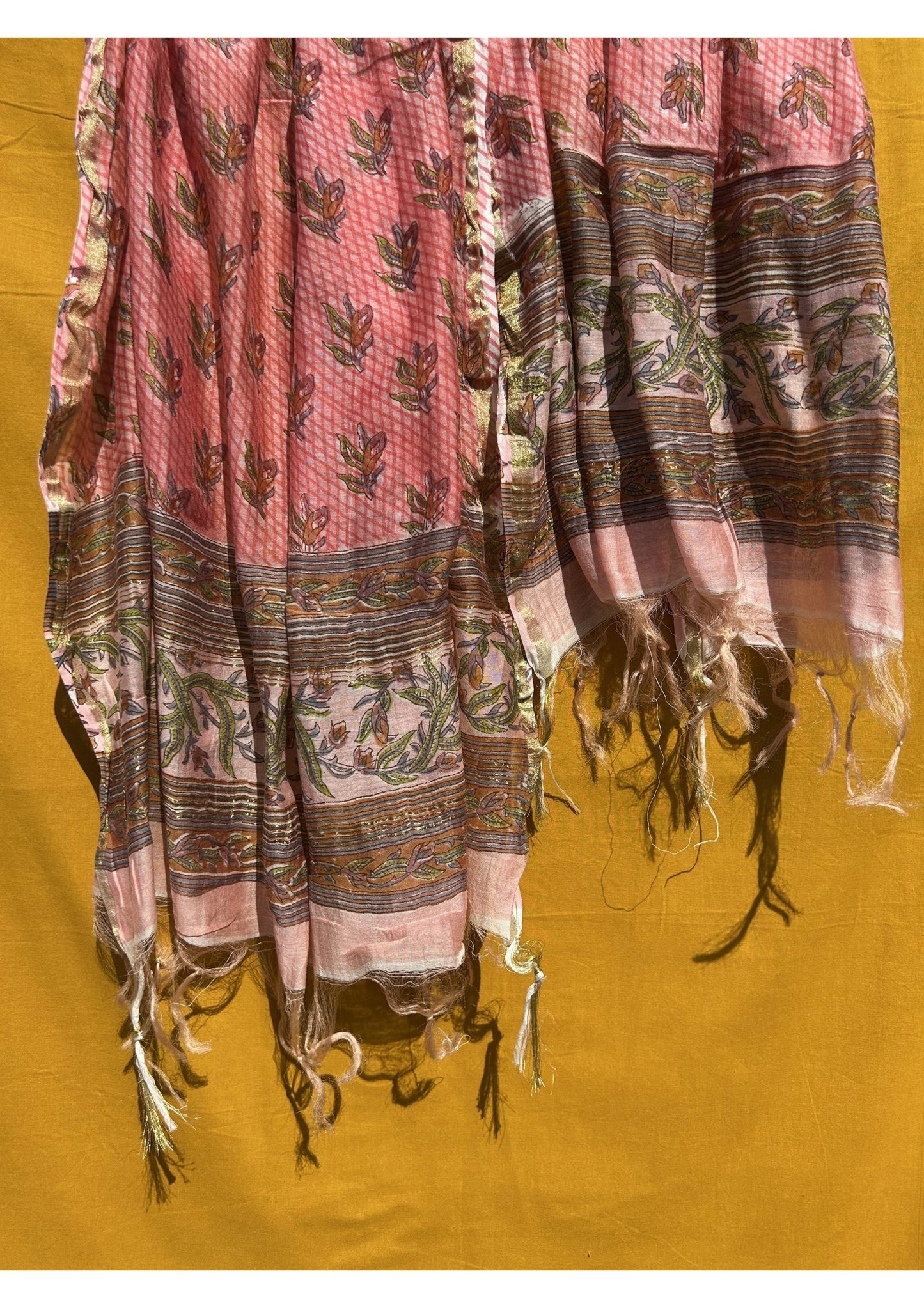 Anokhi Cotton Chanderi Handblock Printed Dupatta