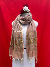 Anokhi handblock printed cotton linen dupatta