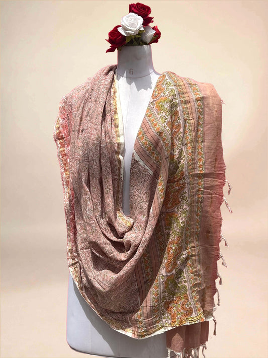 Anokhi handblock printed cotton dupatta