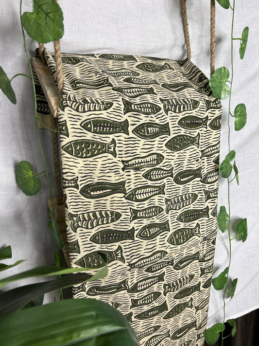 Multicolor Bagru Print Fabrics | Emerald Green
