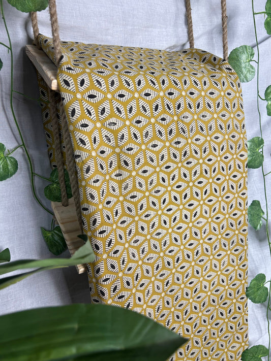 Mustard Bagru Print Fabrics