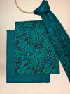 Multicolor Banjara Handblock Printed Cotton Suit Set | Teal Blue