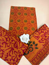 Rust Orange Banjara Handblock Printed Cotton Suit Set