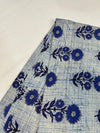 Multicolor Brush Hand Block Printed Fabric | Blue