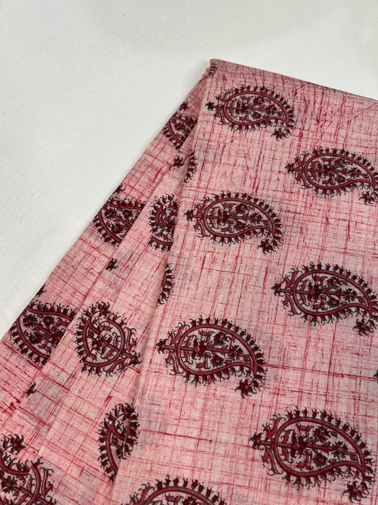 Brush Hand Block Printed fabric