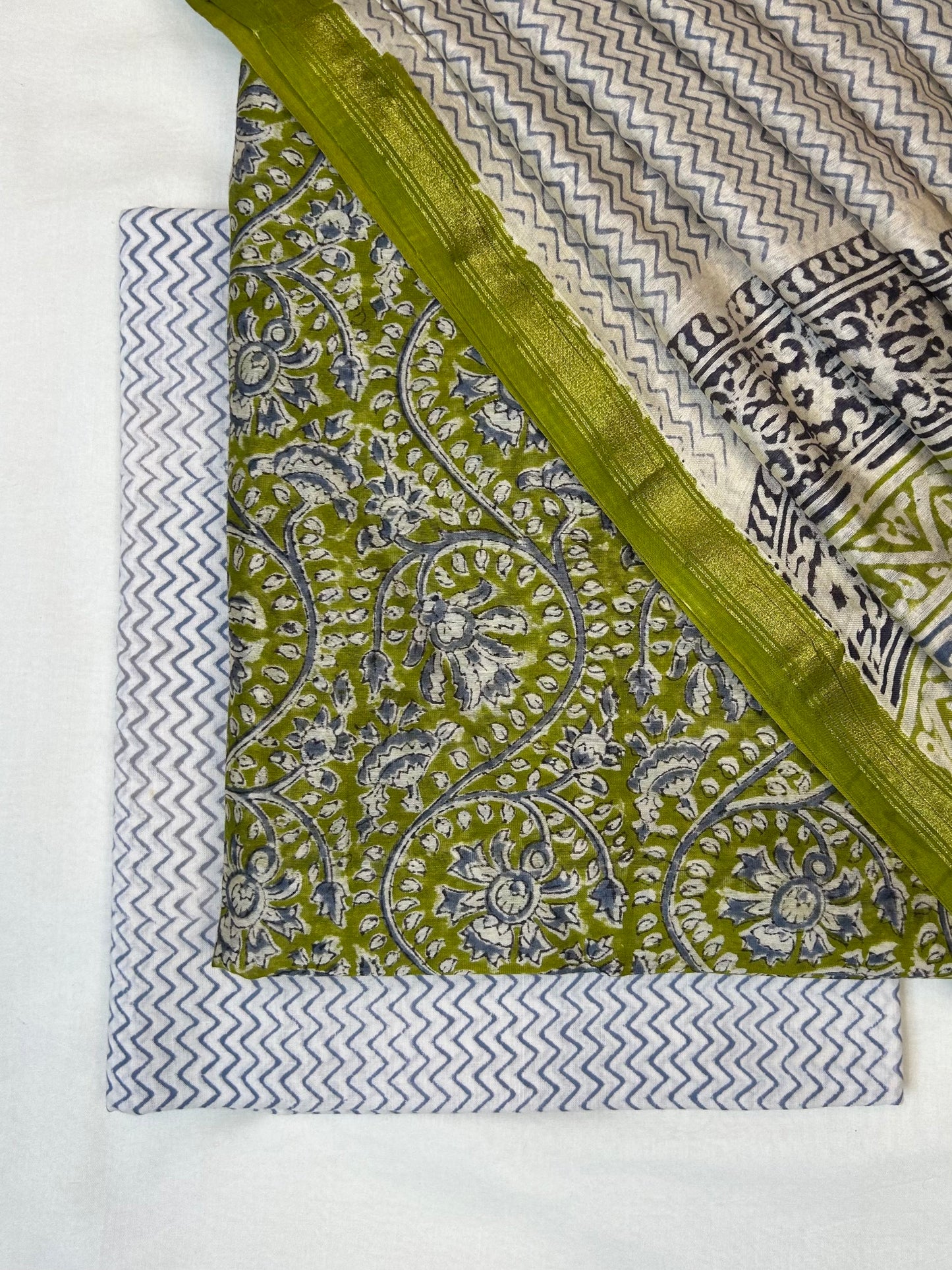 Chanderi Handblock Printed Suit Set