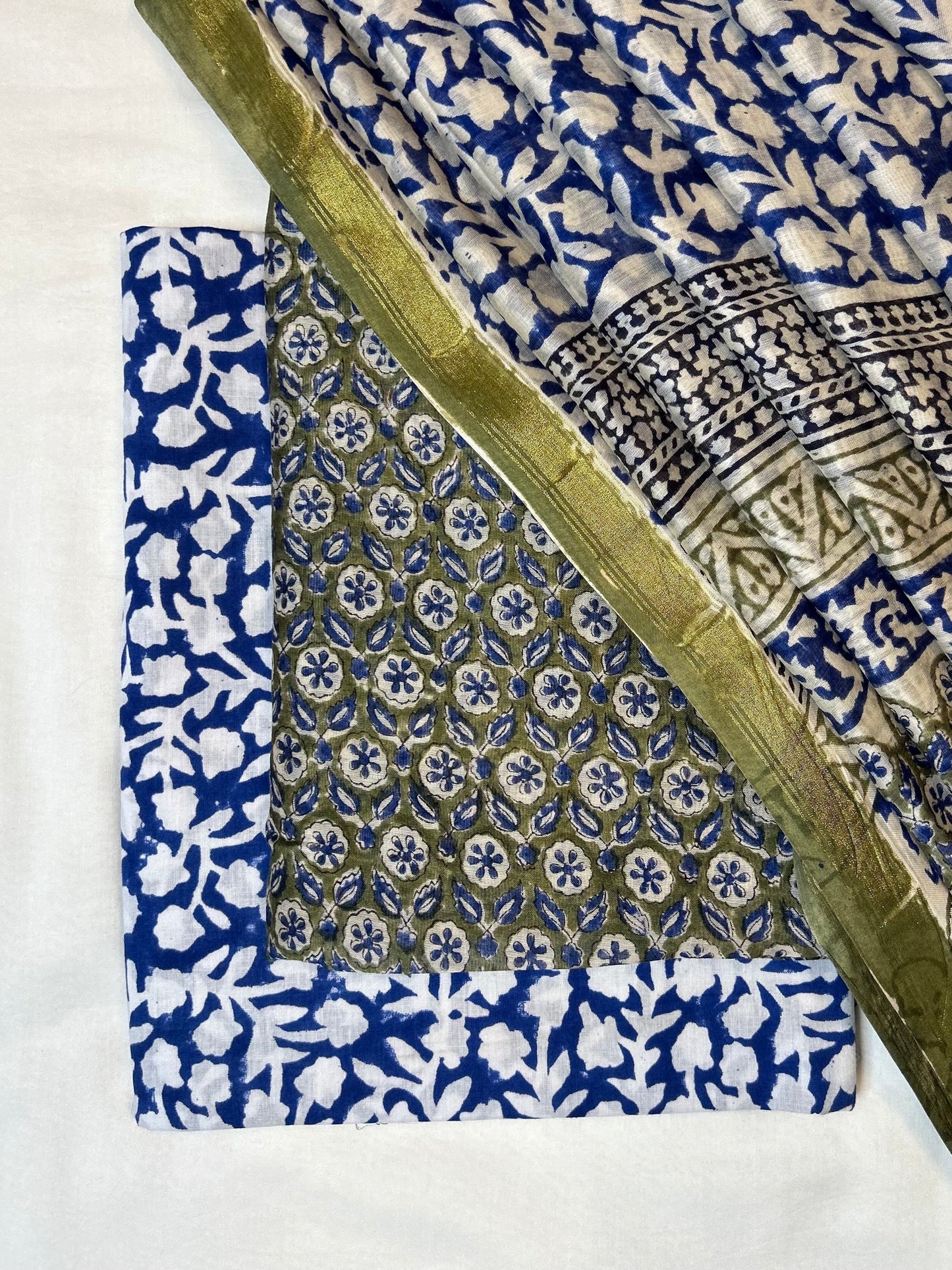 Chanderi Handblock Printed Suit Set