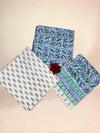 Powder Blue Cotton Dupatta Three- Piece Suits