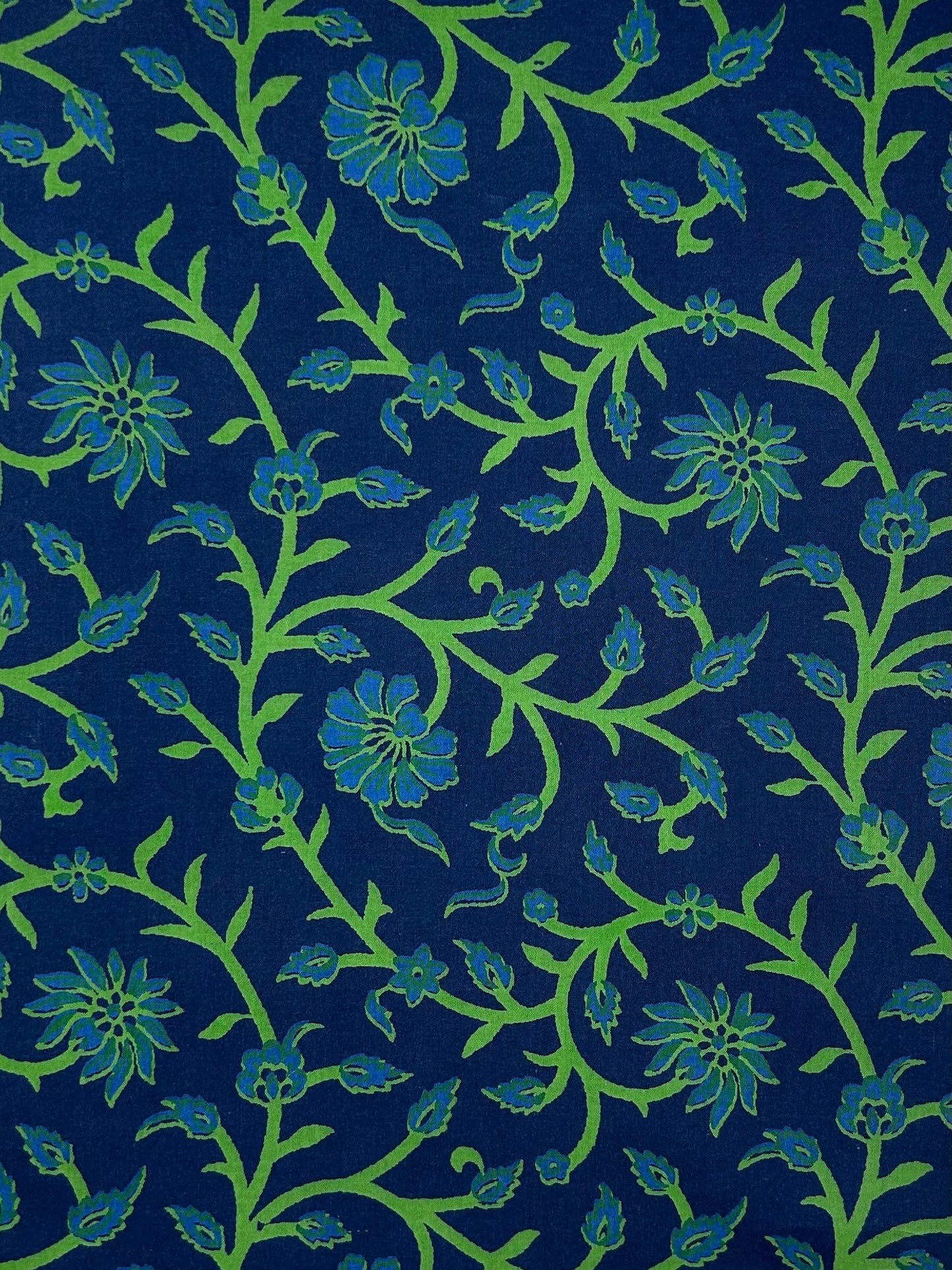 Discharge Print Handblock Cotton Fabric