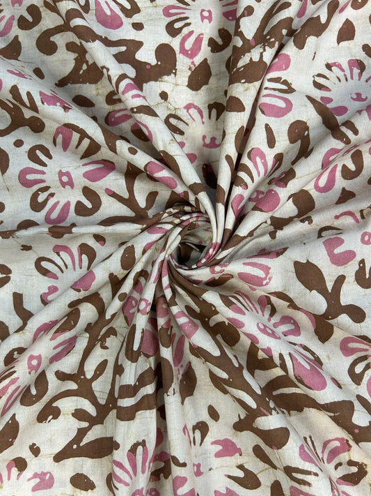Batik Hand-Block Printed Cotton Fabric