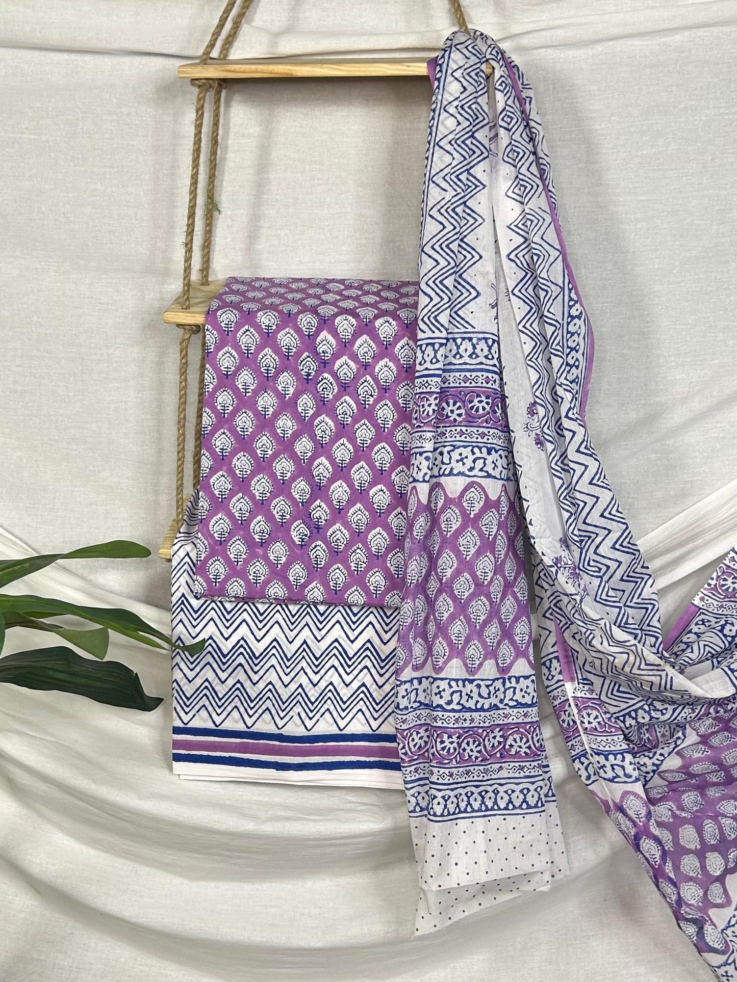 Handblock Printed Cotton Suit Set