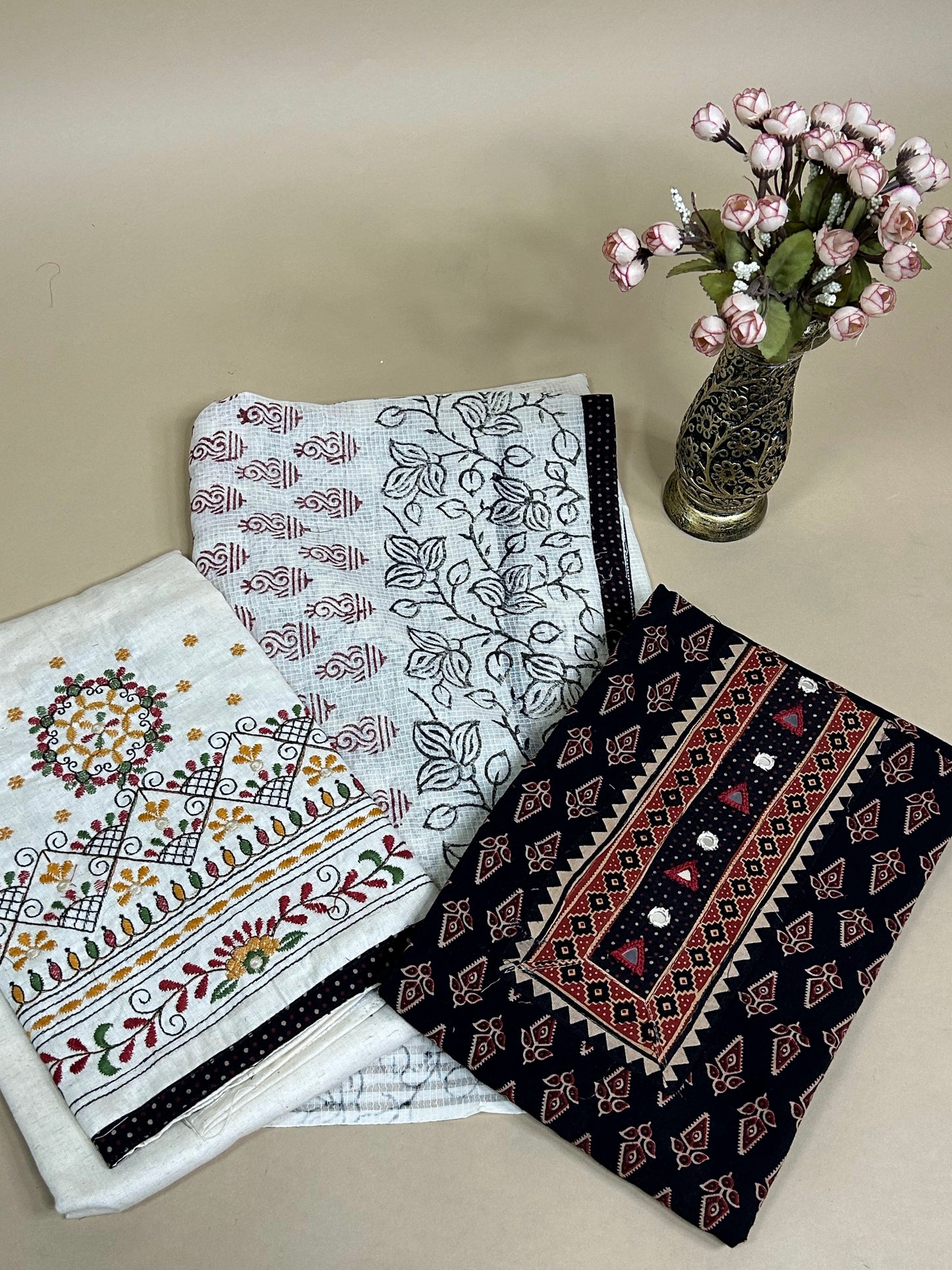 Patchwork Three-Piece Suits