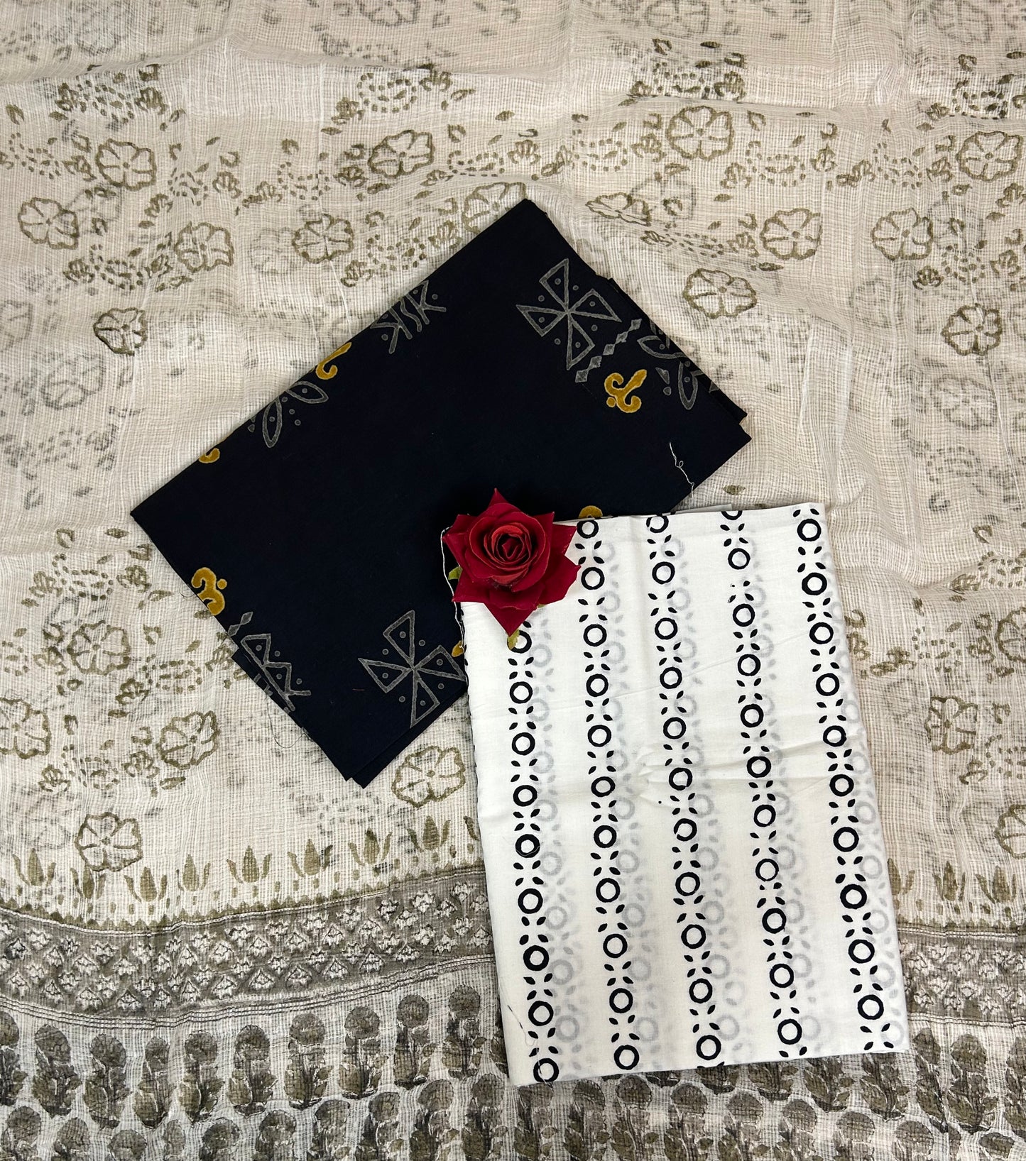 Kota Handblock Printed Cotton Suit Set