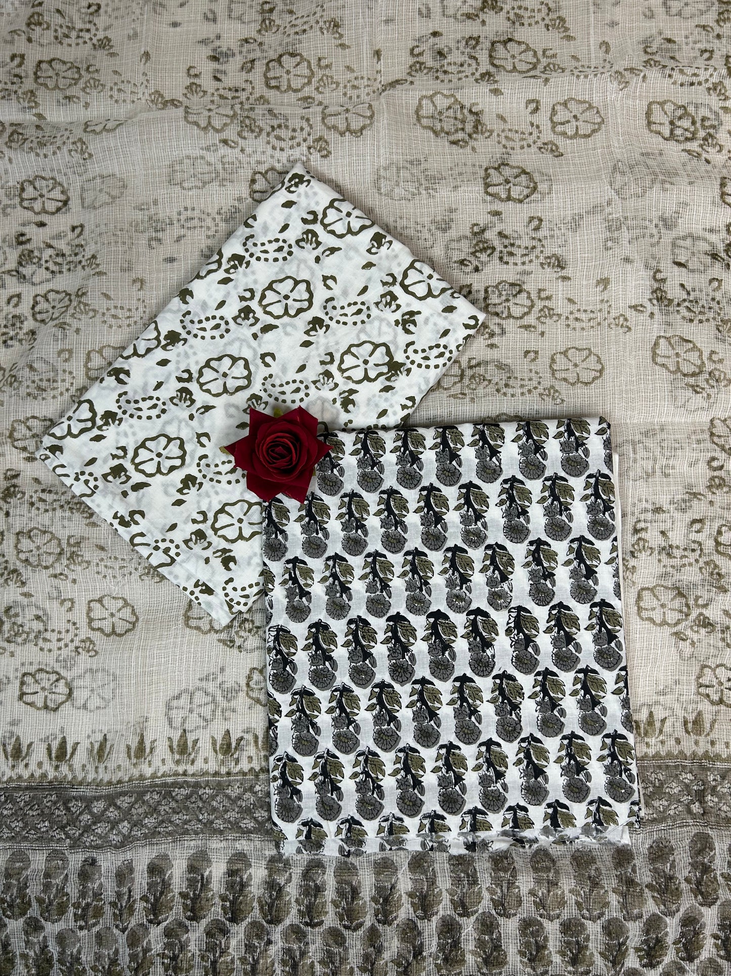 Kota Handblock Printed Cotton Suit Set