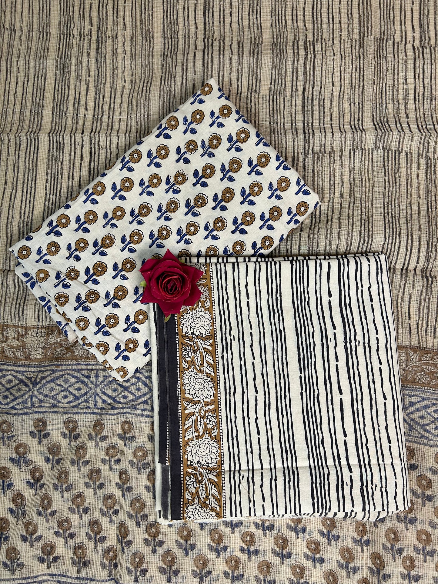 Kota Handblock Printed Cotton Suit Set