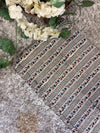 Ivory Super Ajrakh Handblock Printed Fabric | Ivory