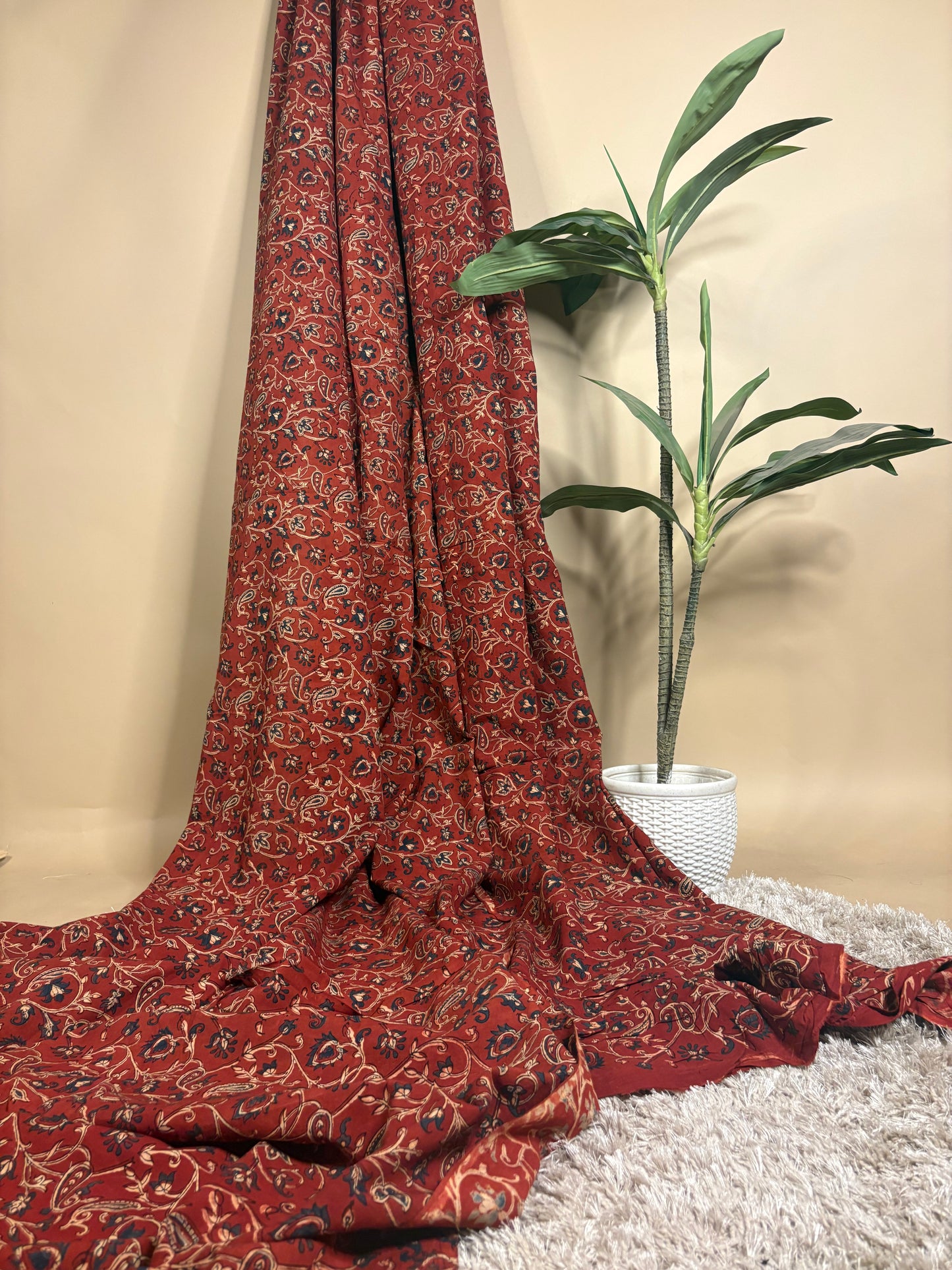 Super Ajrakh Handblock Printed Fabric