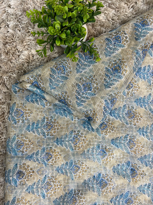 Beige Kota Print Fabric