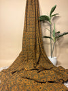 Mustard Super Ajrakh Handblock Printed Fabric
