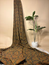 Forest Green Super Ajrakh Handblock Printed Fabric | Forest Green