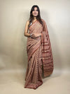 Beige Banjara Handblock Printed Cotton Saree