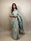 Cream Banjara Handblock Printed Cotton Saree