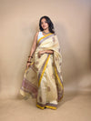 Anokhi Chanderi Handblock Printed Silk Saree