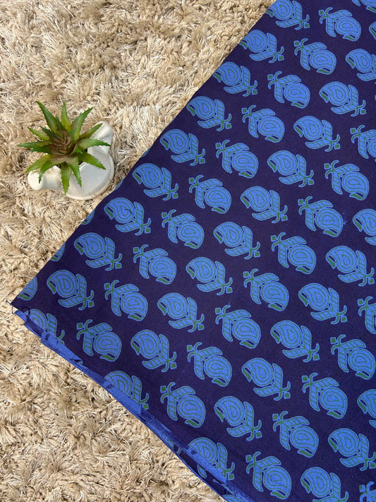 Navy Blue Banjara Print Fabric