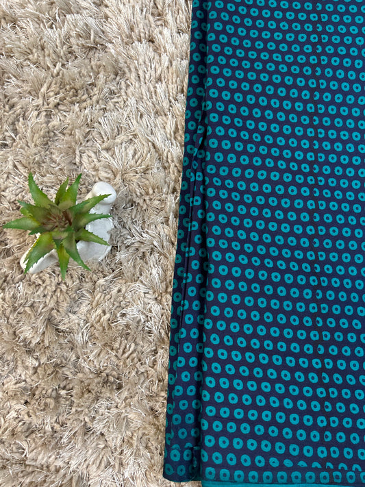Navy Blue Banjara Print Fabric