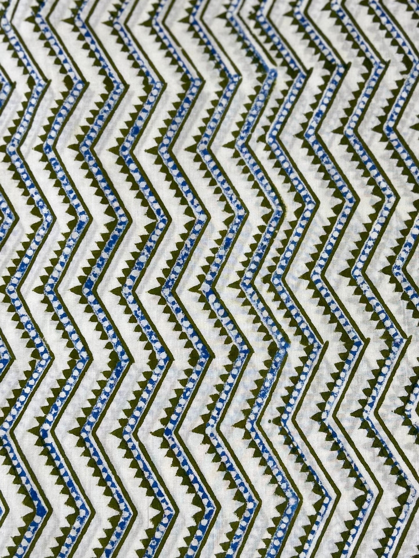 Indigo White Print Fabric