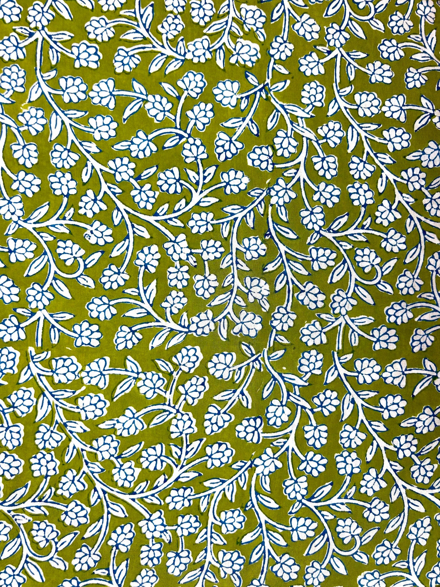 Indigo White Print Fabric