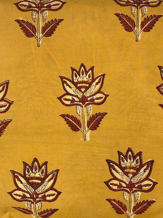 Mustard Jahota Print Fabrics
