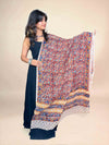 Beige Kalamkari Handblock Printed Cotton Dupatta