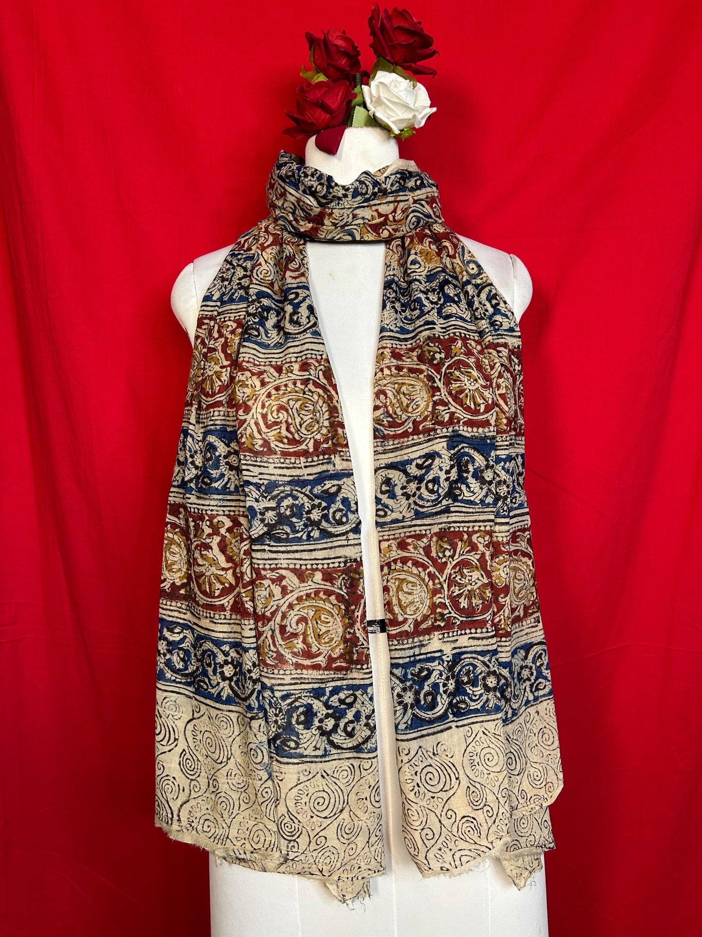 Kalamkari Handblock Printed Cotton Dupatta