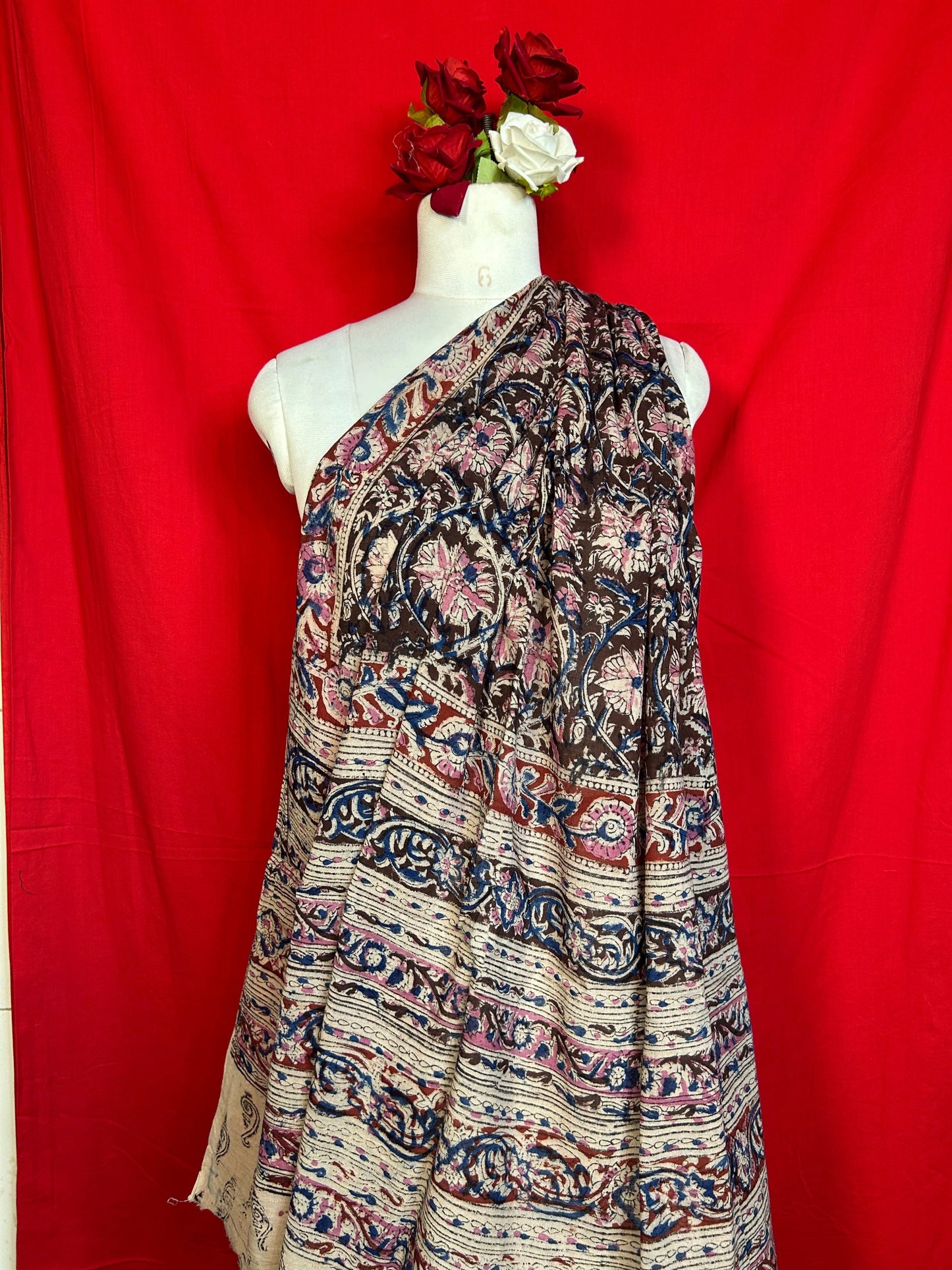 Kalamkari Handblock Printed Cotton Dupatta