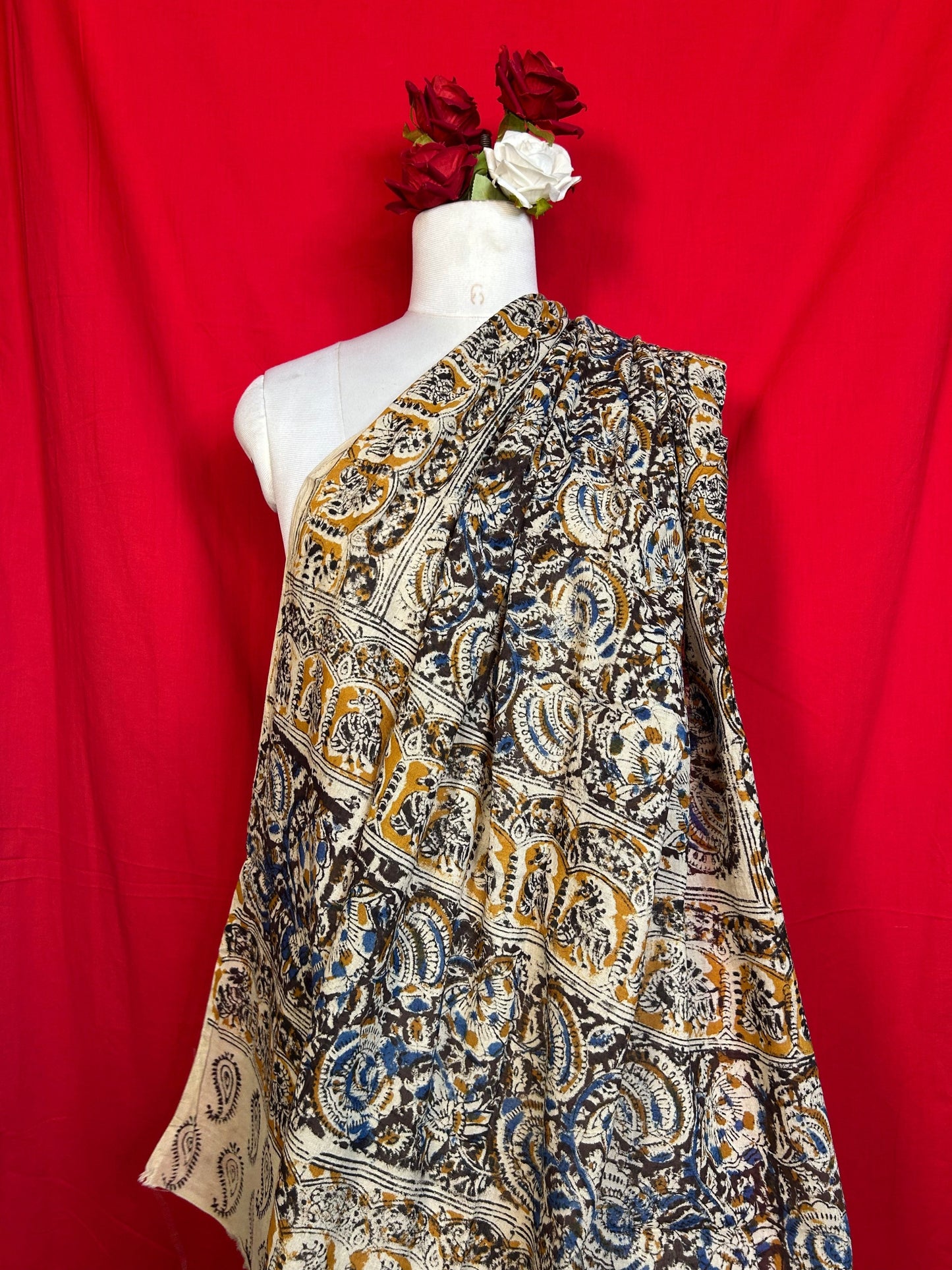 Kalamkari Handblock Printed Cotton Dupatta