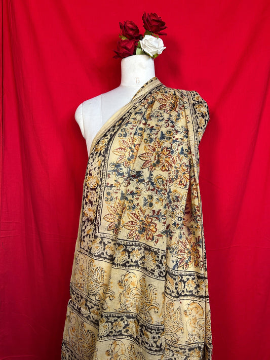 Kalamkari Handblock Printed Cotton Dupatta