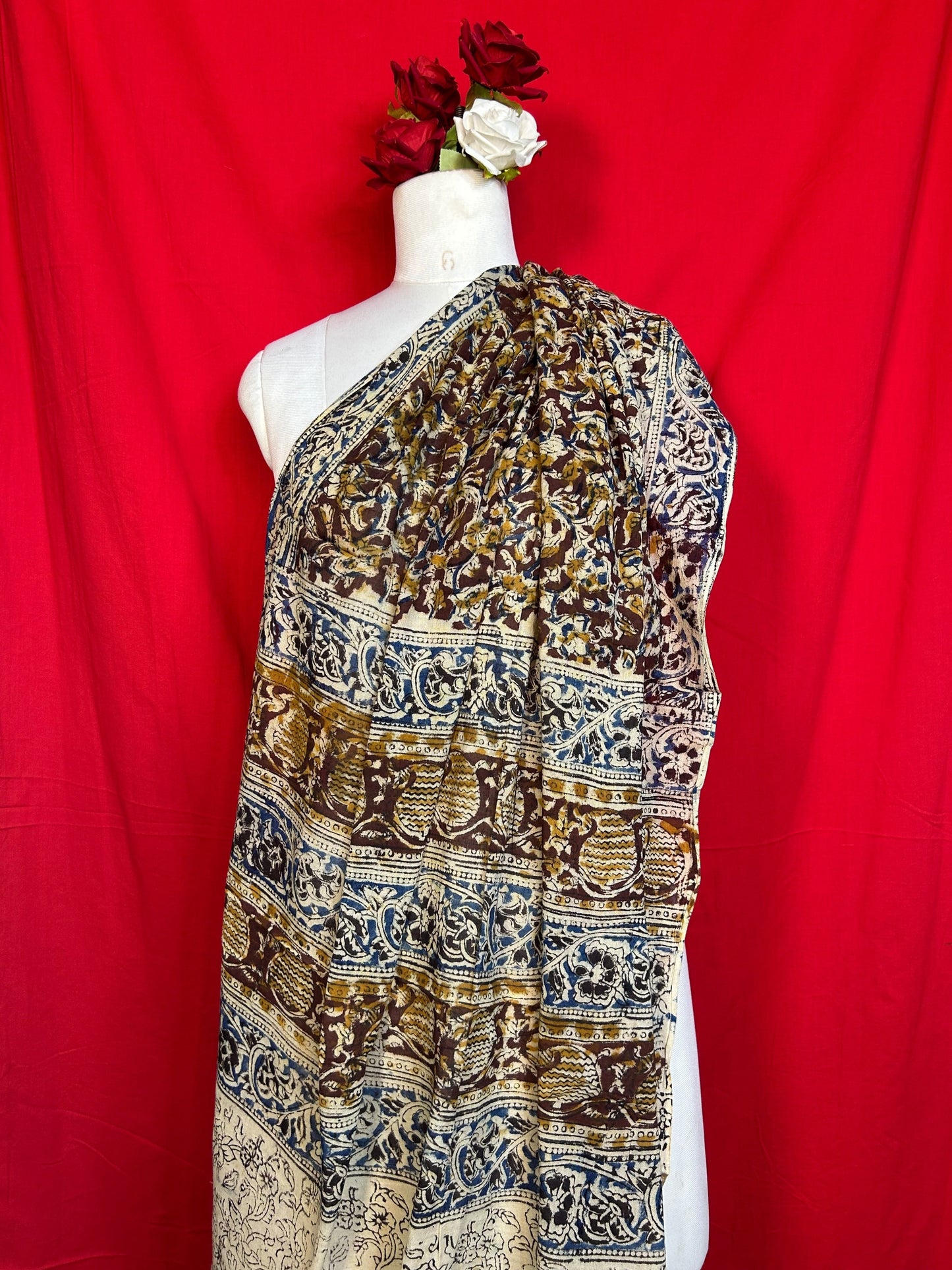 Kalamkari Handblock Printed Cotton Dupatta