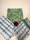 Olive Kota Handblock Printed Cotton Suit Set