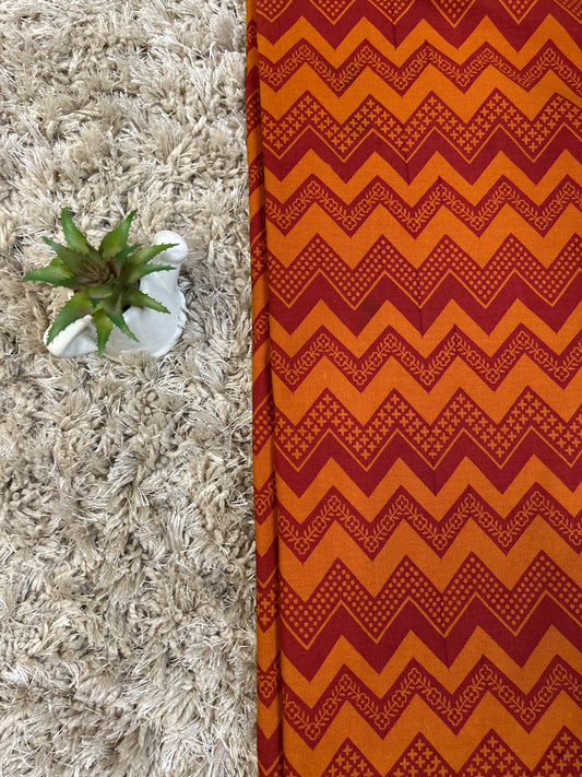 Orange Banjara Print Fabric