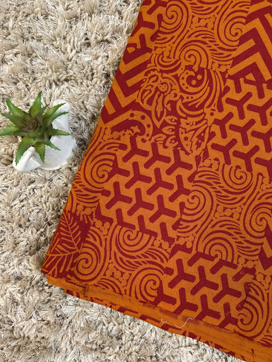 Orange Banjara Print Fabric